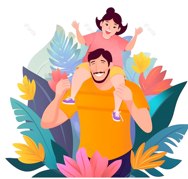 父亲节图片,鞋子元素,儿童PNG,童年免抠素材